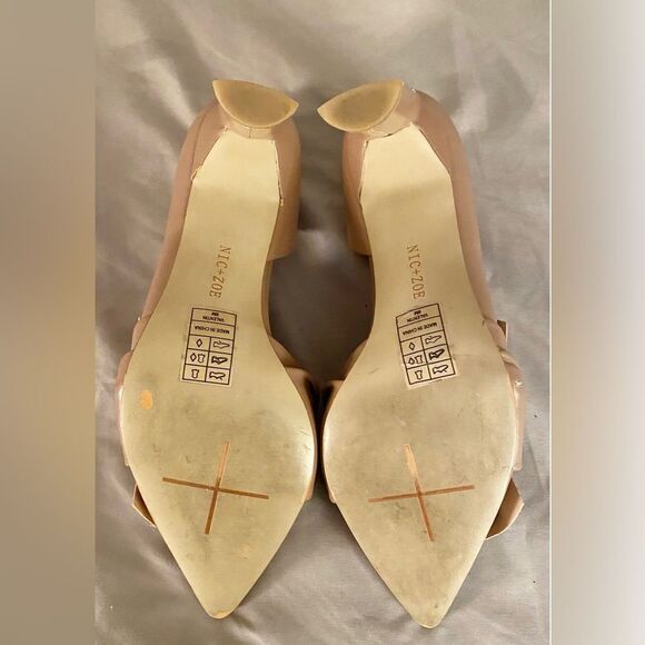 Nic +Zoe Womens Valentina Ruffle Closed Toe D-orsay leather Pump Deep Blush 8M - Picture 7 of 12